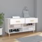 vidaXL Mueble zapatero de madera contrachapada blanco 102x35x55 cm vidaXL Mueble zapatero de madera contrachapada blanco 102x35x55 cm