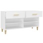 vidaXL Mueble zapatero de madera contrachapada blanco 102x35x55 cm vidaXL Mueble zapatero de madera contrachapada blanco 102x35x55 cm