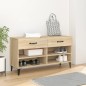 vidaXL Mueble zapatero madera contrachapada roble Sonoma 102x35x55 cm vidaXL Mueble zapatero madera contrachapada roble Sonoma 102x35x55 cm