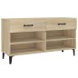 vidaXL Mueble zapatero madera contrachapada roble Sonoma 102x35x55 cm vidaXL Mueble zapatero madera contrachapada roble Sonoma 102x35x55 cm