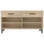 vidaXL Mueble zapatero madera contrachapada roble Sonoma 102x35x55 cm vidaXL Mueble zapatero madera contrachapada roble Sonoma 102x35x55 cm