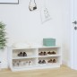 vidaXL Armario zapatero de madera maciza de pino blanco 110x34x45 cm vidaXL Armario zapatero de madera maciza de pino blanco 110x34x45 cm