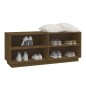 vidaXL Armario zapatero madera maciza de pino marrón miel 110x34x45 cm