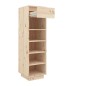 vidaXL Armario zapatero de madera maciza de pino 30x34x105 cm vidaXL Armario zapatero de madera maciza de pino 30x34x105 cm
