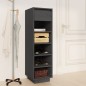 vidaXL Mueble zapatero de madera maciza de pino gris 30x34x105 cm vidaXL Mueble zapatero de madera maciza de pino gris 30x34x105 cm