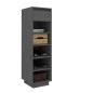 vidaXL Mueble zapatero de madera maciza de pino gris 30x34x105 cm vidaXL Mueble zapatero de madera maciza de pino gris 30x34x105 cm