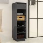 vidaXL Mueble zapatero de madera maciza de pino gris 30x34x105 cm vidaXL Mueble zapatero de madera maciza de pino gris 30x34x105 cm