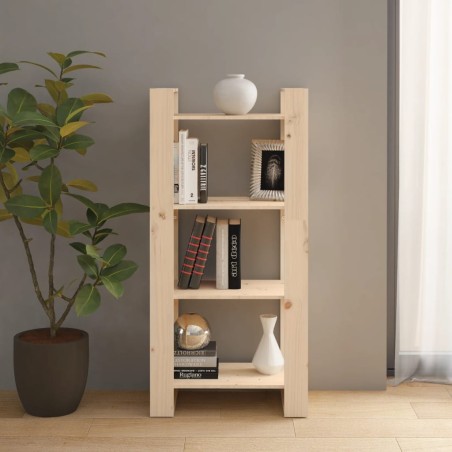 vidaXL Estantería/divisor de espacios madera maciza 60x35x125 cm