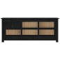 vidaXL Mueble zapatero de madera maciza de pino negro 110x38x45,5 cm vidaXL Mueble zapatero de madera maciza de pino negro 110x38x45,5 cm