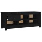 vidaXL Mueble zapatero de madera maciza de pino negro 110x38x45,5 cm vidaXL Mueble zapatero de madera maciza de pino negro 110x38x45,5 cm