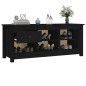 vidaXL Mueble zapatero de madera maciza de pino negro 110x38x45,5 cm vidaXL Mueble zapatero de madera maciza de pino negro 110x38x45,5 cm