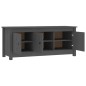 vidaXL Mueble zapatero de madera maciza de pino gris 110x38x45,5 cm vidaXL Mueble zapatero de madera maciza de pino gris 110x38x45,5 cm