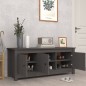 vidaXL Mueble zapatero de madera maciza de pino gris 110x38x45,5 cm vidaXL Mueble zapatero de madera maciza de pino gris 110x38x45,5 cm