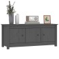 vidaXL Mueble zapatero de madera maciza de pino gris 110x38x45,5 cm vidaXL Mueble zapatero de madera maciza de pino gris 110x38x45,5 cm
