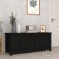 vidaXL Mueble zapatero de madera maciza de pino negro 110x38x45,5 cm vidaXL Mueble zapatero de madera maciza de pino negro 110x38x45,5 cm