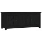 vidaXL Mueble zapatero de madera maciza de pino negro 110x38x45,5 cm vidaXL Mueble zapatero de madera maciza de pino negro 110x38x45,5 cm