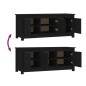 vidaXL Mueble zapatero de madera maciza de pino negro 110x38x45,5 cm vidaXL Mueble zapatero de madera maciza de pino negro 110x38x45,5 cm