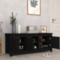 vidaXL Mueble zapatero de madera maciza de pino negro 110x38x45,5 cm vidaXL Mueble zapatero de madera maciza de pino negro 110x38x45,5 cm