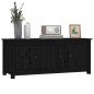 vidaXL Mueble zapatero de madera maciza de pino negro 110x38x45,5 cm vidaXL Mueble zapatero de madera maciza de pino negro 110x38x45,5 cm