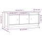 vidaXL Mueble zapatero de madera maciza de pino negro 110x38x45,5 cm vidaXL Mueble zapatero de madera maciza de pino negro 110x38x45,5 cm