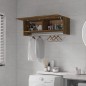 vidaXL Armario madera contrachapada color roble ahumado 100x32,5x35 cm vidaXL Armario madera contrachapada color roble ahumado 100x32,5x35 cm