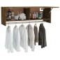 vidaXL Armario madera contrachapada color roble ahumado 100x32,5x35 cm vidaXL Armario madera contrachapada color roble ahumado 100x32,5x35 cm