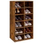 vidaXL Zapatero madera contrachapada roble ahumado 54x34x100,5 cm vidaXL Zapatero madera contrachapada roble ahumado 54x34x100,5 cm