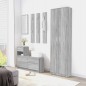 vidaXL Armario de pasillo madera contrachapada gris Sonoma 55x25x189cm