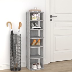 vidaXL Mueble zapatero madera contrachapada gris Sonoma 27,5x27x102 cm