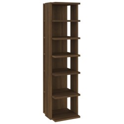 vidaXL Zapatero madera contrachapada color roble marrón 27,5x27x102 cm