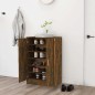 vidaXL Mueble zapatero madera contrachapada roble ahumado 60x35x92 cm vidaXL Mueble zapatero madera contrachapada roble ahumado 60x35x92 cm
