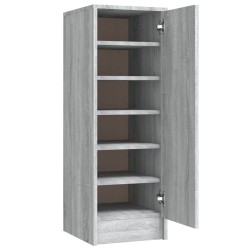 vidaXL Zapatero de madera contrachapada gris Sonoma 32x35x92 cm