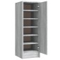 vidaXL Zapatero de madera contrachapada gris Sonoma 32x35x92 cm vidaXL Zapatero de madera contrachapada gris Sonoma 32x35x92 cm