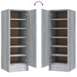vidaXL Zapatero de madera contrachapada gris Sonoma 32x35x92 cm vidaXL Zapatero de madera contrachapada gris Sonoma 32x35x92 cm
