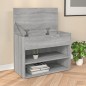 vidaXL Banco zapatero madera contrachapada gris Sonoma 60x30x45 cm vidaXL Banco zapatero madera contrachapada gris Sonoma 60x30x45 cm