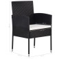 vidaXL Juego de comedor para jardín de 7 piezas negro vidaXL Juego de comedor para jardín de 7 piezas negro