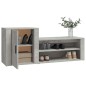 vidaXL Mueble zapatero madera contrachapada gris hormigón 130x35x54 cm vidaXL Mueble zapatero madera contrachapada gris hormigón 130x35x54 cm