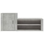 vidaXL Mueble zapatero madera contrachapada gris hormigón 130x35x54 cm vidaXL Mueble zapatero madera contrachapada gris hormigón 130x35x54 cm