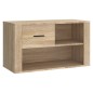 vidaXL Mueble zapatero madera contrachapada roble Sonoma 80x35x45 cm vidaXL Mueble zapatero madera contrachapada roble Sonoma 80x35x45 cm