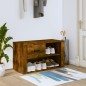 vidaXL Mueble zapatero madera contrachapada roble ahumado 80x35x45 cm vidaXL Mueble zapatero madera contrachapada roble ahumado 80x35x45 cm
