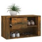 vidaXL Mueble zapatero madera contrachapada roble ahumado 80x35x45 cm vidaXL Mueble zapatero madera contrachapada roble ahumado 80x35x45 cm