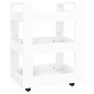 vidaXL Carrito de cocina madera contrachapada blanco brillo 60x45x80cm vidaXL Carrito de cocina madera contrachapada blanco brillo 60x45x80cm