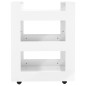 vidaXL Carrito de cocina madera contrachapada blanco brillo 60x45x80cm vidaXL Carrito de cocina madera contrachapada blanco brillo 60x45x80cm