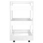 vidaXL Carrito de cocina madera contrachapada blanco brillo 60x45x80cm vidaXL Carrito de cocina madera contrachapada blanco brillo 60x45x80cm