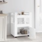 vidaXL Carrito de cocina madera contrachapada blanco 60x45x80 cm