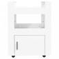 vidaXL Carrito de cocina madera contrachapada blanco 60x45x80 cm