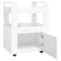 vidaXL Carrito de cocina madera contrachapada blanco 60x45x80 cm