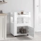 vidaXL Carrito de cocina madera contrachapada blanco brillo 60x45x80cm
