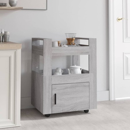 vidaXL Carrito de cocina madera contrachapada gris Sonoma 60x45x80 cm