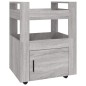 vidaXL Carrito de cocina madera contrachapada gris Sonoma 60x45x80 cm vidaXL Carrito de cocina madera contrachapada gris Sonoma 60x45x80 cm